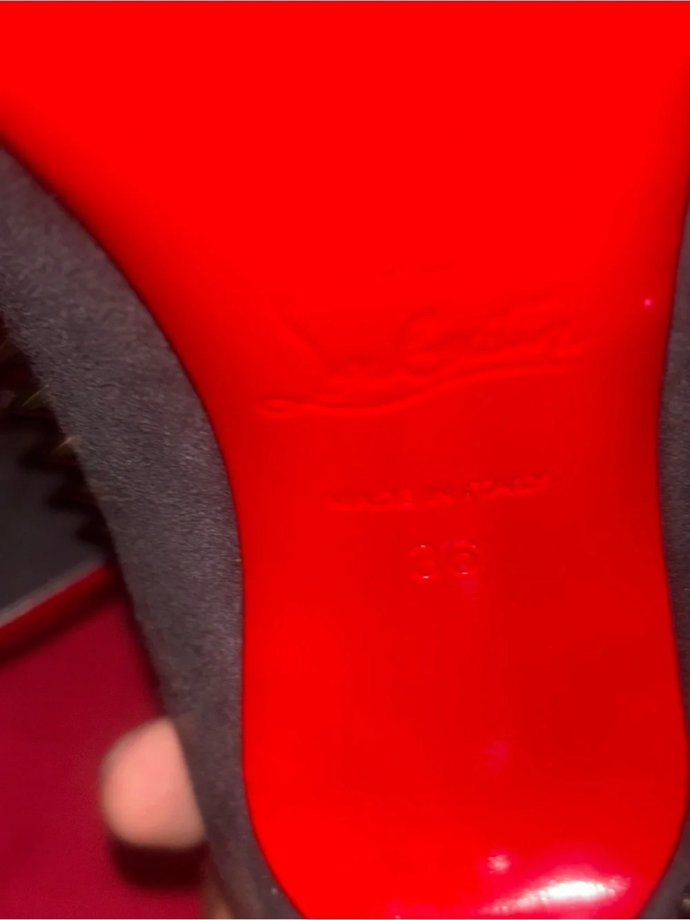 Christian Louboutin Black Studded Pointed-Toe Pumps